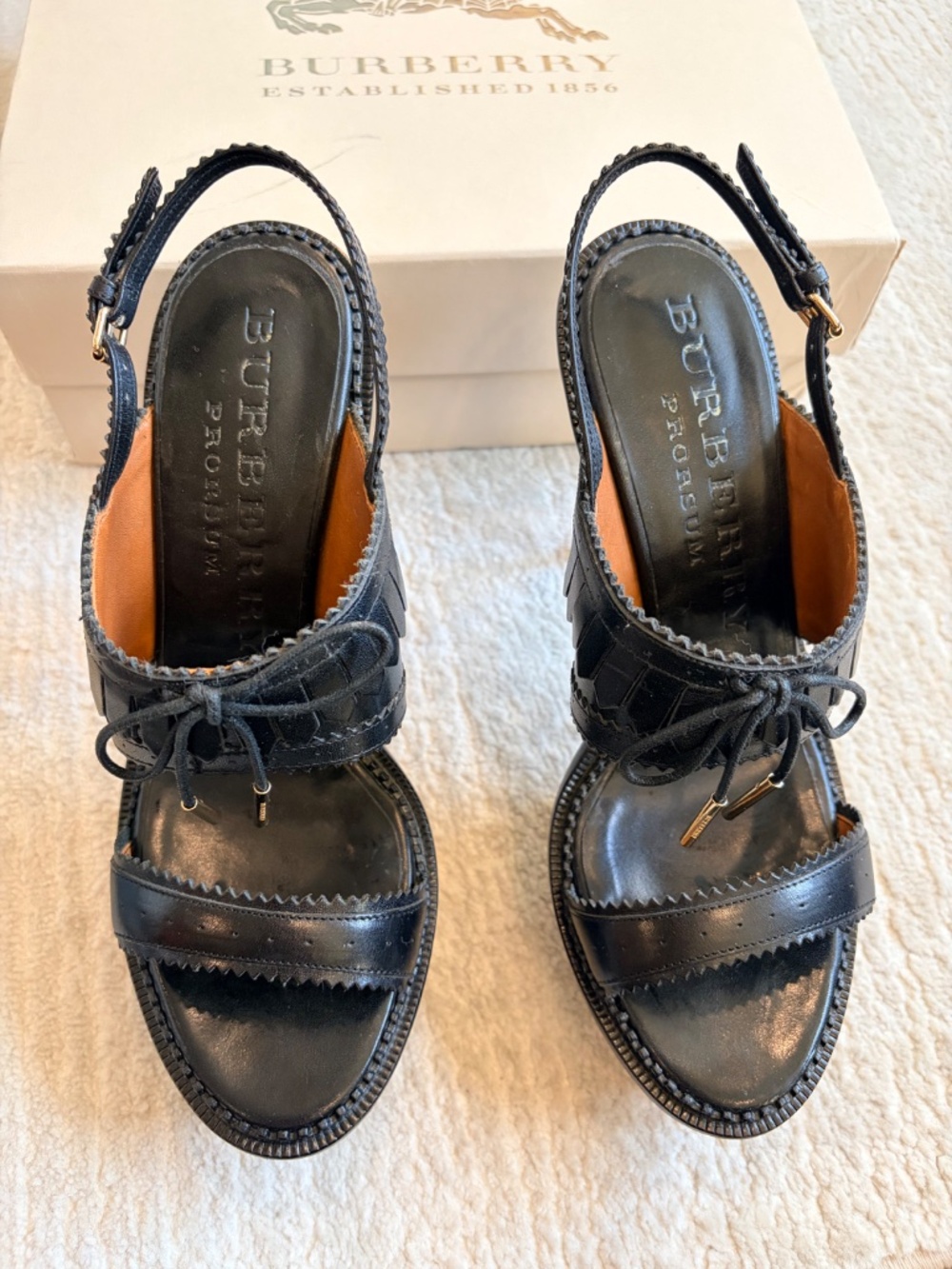 Burberry Stiletto Platform Sandals View 2